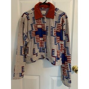Women’s Brixton Trail Terry Crop Trucker Jacket - Medium